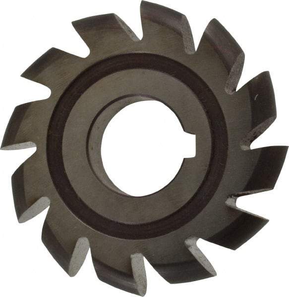 Made in USA - 1/4" Radius, 1" Circle Diam, 3" Cutter Diam, Arbor Connection, Convex Radius Cutter - High Speed Steel, Uncoated, Form Relieved, 12 Teeth - Industrial Tool & Supply