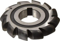 Made in USA - 5/16" Radius, 5/8" Circle Diam, 3-1/2" Cutter Diam, Arbor Connection, Convex Radius Cutter - High Speed Steel, Uncoated, Form Relieved, 12 Teeth - Industrial Tool & Supply
