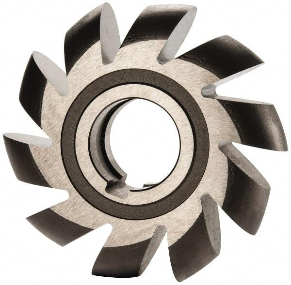 Made in USA - 1/2" Radius, 1" Circle Diam, 3-1/4" Cutter Diam, Arbor Connection, Convex Radius Cutter - High Speed Steel, Uncoated, Form Relieved, 12 Teeth - Industrial Tool & Supply
