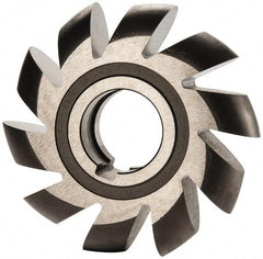 Made in USA - 1/2" Radius, 1" Circle Diam, 3-1/4" Cutter Diam, Arbor Connection, Convex Radius Cutter - High Speed Steel, Uncoated, Form Relieved, 12 Teeth - Industrial Tool & Supply