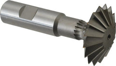 Made in USA - 1-7/8° 1-7/8" Cut Diam, 5/8" Cut Width, 3/4" Shank, High Speed Steel Double-Angle Cutter - Industrial Tool & Supply