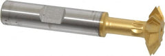 Made in USA - 3/4° 3/4" Cut Diam, 3/16" Cut Width, 3/8" Shank, High Speed Steel Double-Angle Cutter - Industrial Tool & Supply