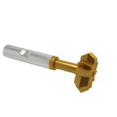 Made in USA - 3/4° 3/4" Cut Diam, 1/4" Cut Width, 3/8" Shank, High Speed Steel Double-Angle Cutter - Industrial Tool & Supply