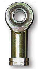 Alinabal - 0.19" ID, 5/8" Max OD, 5,000 Lb Max Static Cap, Spherical Rod End - 10-32 LH, 0.312" Shank Diam, 9/16" Shank Length, Steel with Molded Nyloy Raceway - Industrial Tool & Supply