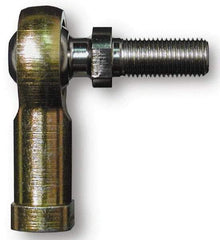 Alinabal - 5/8" ID, 1-1/2" Max OD, 7,100 Lb Max Static Cap, Spherical Rod End - 5/8-18 LH, 7/8" Shank Diam, 1-1/2" Shank Length, Steel with Molded Nyloy Raceway - Industrial Tool & Supply