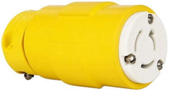 Value Collection - 125/250 VAC, 20 Amp, NonNEMA, Straight, Ungrounded, Industrial Grade Connector - 3 Pole, 3 Wire, 1 Phase, Rubber, Yellow - Industrial Tool & Supply