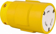 Value Collection - 277 VAC, 30 Amp, L7-30 NEMA, Straight, Ungrounded, Industrial Grade Connector - 2 Pole, 3 Wire, 1 Phase, Rubber, Yellow - Industrial Tool & Supply
