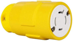 Value Collection - 125/250 VAC, 20 Amp, L14-20 NEMA, Straight, Ungrounded, Industrial Grade Connector - 3 Pole, 4 Wire, 1 Phase, Rubber, Yellow - Industrial Tool & Supply