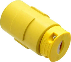 Value Collection - 250 VAC, 20 Amp, L15-20 NEMA, Straight, Ungrounded, Industrial Grade Connector - 3 Pole, 4 Wire, 1 Phase, Rubber, Yellow - Industrial Tool & Supply