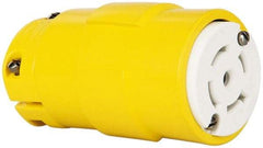 Value Collection - 347/600 VAC, 20 Amp, L23-20 NEMA, Straight, Ungrounded, Industrial Grade Connector - 4 Pole, 5 Wire, Rubber, Yellow - Industrial Tool & Supply