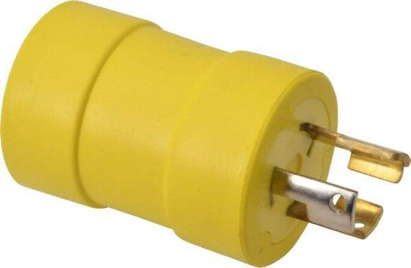 Woodhead Electrical - 1 Outlet, 125 VAC, 15 Amp, Yellow, Single Outlet Adapter - 5-15R, L5-15 NEMA Configuration, CSA Certified, CSA File LR6837, UL File E10176, UL Listed - Industrial Tool & Supply