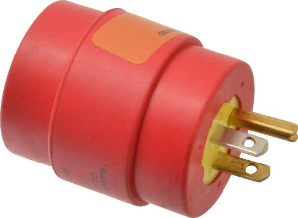 Woodhead Electrical - 1 Outlet, 125 VAC, 15 Amp, Red/Yellow, Single Outlet Adapter - 5-15, L5-20 NEMA Configuration, CSA Certified, CSA File LR6837, UL File E10176 - Industrial Tool & Supply