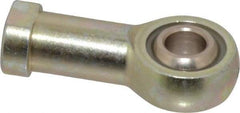Alinabal - 3/8" ID, 1" Max OD, 3,250 Lb Max Static Cap, Spherical Rod End - 3/8-24 RH, 0.562" Shank Diam, 15/16" Shank Length, Steel with Molded Nyloy Raceway - Industrial Tool & Supply