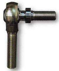 Alinabal - 7/16" ID, 1-1/8" Max OD, 3,800 Lb Max Static Cap, Spherical Rod End - 7/16-20 RH, 5/8" Shank Diam, 1-3/8" Shank Length, Steel with Molded Nyloy Raceway - Industrial Tool & Supply