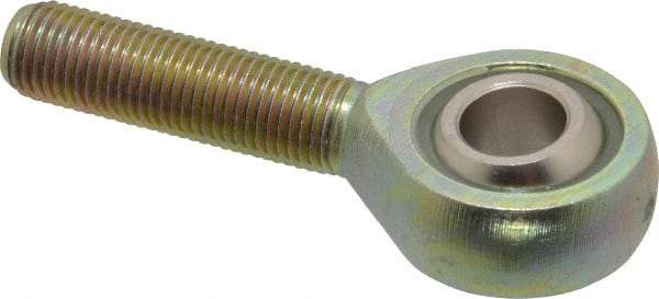 Alinabal - 3/8" ID, 1" Max OD, 3,200 Lb Max Static Cap, Spherical Rod End - 3/8-24 RH, 0.562" Shank Diam, 1-1/4" Shank Length, Steel with Molded Nyloy Raceway - Industrial Tool & Supply