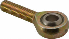 Alinabal - 7/16" ID, 1-1/8" Max OD, 3,750 Lb Max Static Cap, Spherical Rod End - 7/16-20 RH, 5/8" Shank Diam, 1-3/8" Shank Length, Steel with Molded Nyloy Raceway - Industrial Tool & Supply