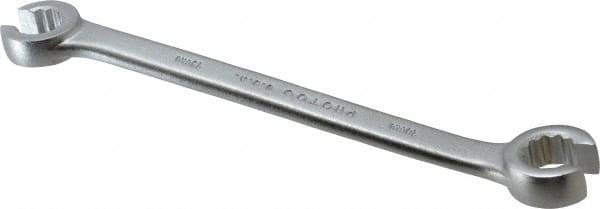 Proto - 13 x 14mm, Chrome Finish, Open End Flare Nut Wrench - 12 Points, 7-17/32" OAL, Steel, Double End Head - Industrial Tool & Supply