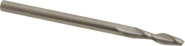 Onsrud - 1/8" Cutting Diam x 1/2" Length of Cut, 2 Flute, Upcut Spiral Router Bit - Uncoated, Right Hand Cut, Solid Carbide, 2" OAL x 1/8" Shank Diam, Double Edge, 30° Helix Angle - Industrial Tool & Supply