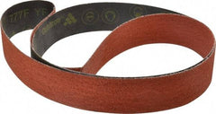 3M - 2" Wide x 72" OAL, 36 Grit, Ceramic Abrasive Belt - Ceramic, Very Coarse, Coated, YF Weighted Cloth Backing, Wet/Dry, Series 777F - Industrial Tool & Supply
