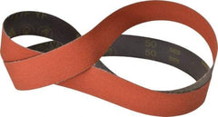 3M - 2" Wide x 72" OAL, 50 Grit, Ceramic Abrasive Belt - Ceramic, Coarse, Coated, YF Weighted Cloth Backing, Wet/Dry, Series 777F - Industrial Tool & Supply