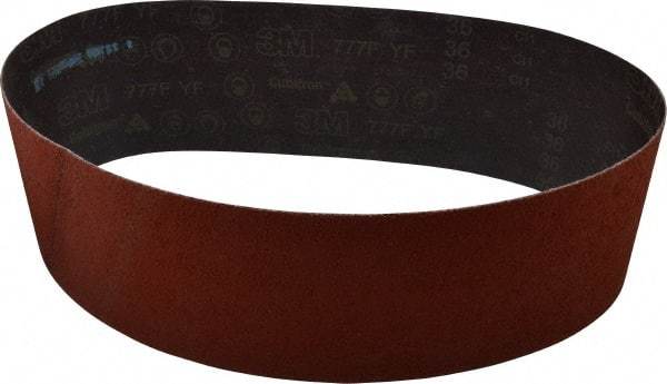 3M - 6" Wide x 48" OAL, 36 Grit, Ceramic Abrasive Belt - Ceramic, Very Coarse, Coated, YF Weighted Cloth Backing, Wet/Dry, Series 777F - Industrial Tool & Supply