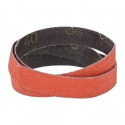 3M - 1" Wide x 42" OAL, 40 Grit, Ceramic Abrasive Belt - Ceramic, Coarse, Coated, YF Weighted Cloth Backing, Wet/Dry, Series 777F - Industrial Tool & Supply