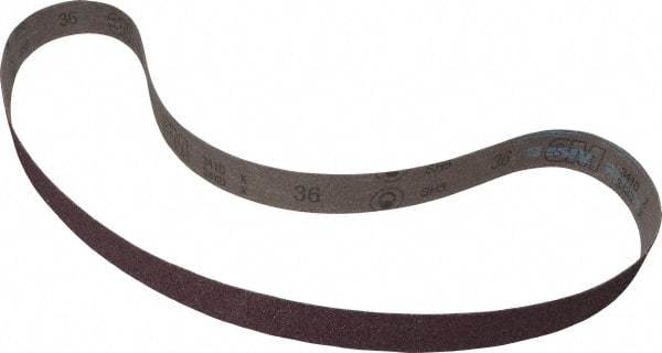 3M - 1-1/2" Wide x 60" OAL, 36 Grit, Aluminum Oxide Abrasive Belt - Aluminum Oxide, Very Coarse, Coated, X Weighted Cloth Backing, Series 341D - Industrial Tool & Supply