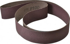 3M - 2" Wide x 60" OAL, 100 Grit, Aluminum Oxide Abrasive Belt - Aluminum Oxide, Fine, Coated, X Weighted Cloth Backing, Series 341D - Industrial Tool & Supply