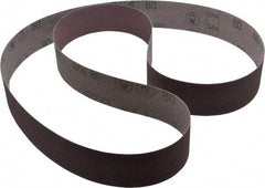 3M - 2" Wide x 72" OAL, 80 Grit, Aluminum Oxide Abrasive Belt - Aluminum Oxide, Medium, Coated, X Weighted Cloth Backing, Series 241D - Industrial Tool & Supply