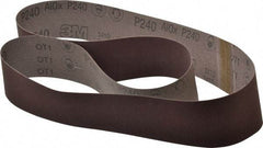 3M - 2-1/2" Wide x 60" OAL, 240 Grit, Aluminum Oxide Abrasive Belt - Aluminum Oxide, Very Fine, Coated, X Weighted Cloth Backing, Series 341D - Industrial Tool & Supply