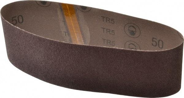 3M - 3" Wide x 24" OAL, 50 Grit, Aluminum Oxide Abrasive Belt - Aluminum Oxide, Coarse, Coated, X Weighted Cloth Backing, Series 341D - Industrial Tool & Supply