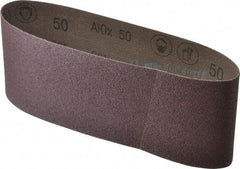 3M - 4" Wide x 24" OAL, 50 Grit, Aluminum Oxide Abrasive Belt - Aluminum Oxide, Coarse, Coated, X Weighted Cloth Backing, Series 341D - Industrial Tool & Supply