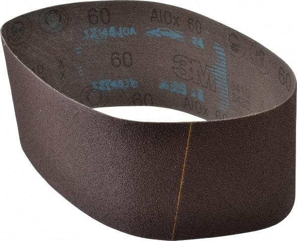 3M - 4" Wide x 24" OAL, 60 Grit, Aluminum Oxide Abrasive Belt - Aluminum Oxide, Medium, Coated, X Weighted Cloth Backing, Series 341D - Industrial Tool & Supply