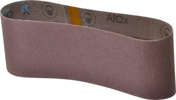 3M - 4" Wide x 24" OAL, 80 Grit, Aluminum Oxide Abrasive Belt - Aluminum Oxide, Medium, Coated, X Weighted Cloth Backing, Series 240D - Industrial Tool & Supply