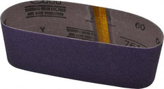 3M - 3" Wide x 21" OAL, 60 Grit, Ceramic Abrasive Belt - Ceramic, Medium, Coated, Y Weighted Cloth Backing, Series 761D - Industrial Tool & Supply
