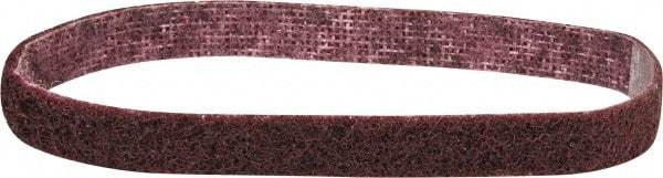 3M - 1/2" Wide x 12" OAL, Aluminum Oxide Abrasive Belt - Aluminum Oxide, Medium, Nonwoven, Series SC-BS - Industrial Tool & Supply