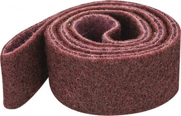 3M - 2" Wide x 72" OAL, Aluminum Oxide Abrasive Belt - Aluminum Oxide, Medium, Nonwoven, Series SC-BS - Industrial Tool & Supply