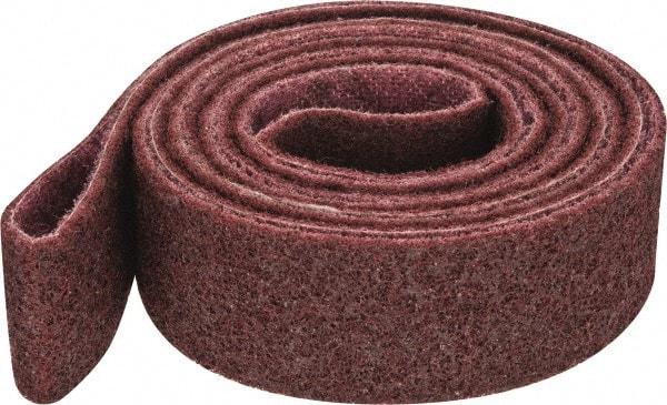 3M - 2" Wide x 132" OAL, Aluminum Oxide Abrasive Belt - Aluminum Oxide, Medium, Nonwoven, Series SC-BS - Industrial Tool & Supply