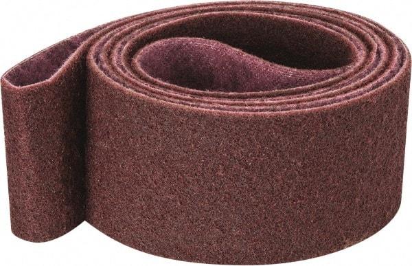 3M - 4" Wide x 132" OAL, Aluminum Oxide Abrasive Belt - Aluminum Oxide, Medium, Nonwoven, Series SC-BS - Industrial Tool & Supply