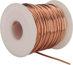 Made in USA - 14 Gage, 0.0641" Diameter x 80' Long, Bare, Copper Bus Bar Wire - Pure Copper (ASTM B3) - Industrial Tool & Supply