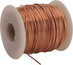 Made in USA - 18 Gage, 0.0403" Diameter x 199' Long, Bare, Copper Bus Bar Wire - Pure Copper (ASTM B3) - Industrial Tool & Supply