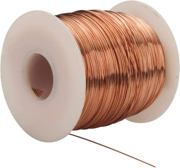 Made in USA - 24 Gage, 0.0201" Diameter x 793' Long, Bare, Copper Bus Bar Wire - Pure Copper (ASTM B3) - Industrial Tool & Supply