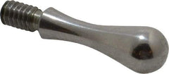 Gibraltar - 1/4-20 Threaded Stem, Fixed Handwheel & Machine Handle - Carbon Steel Bulb Shape Handle, 7/16" Long Carbon Steel Stem, 1-23/32" OAL - Industrial Tool & Supply