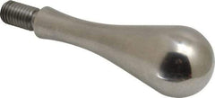 Gibraltar - 1/2-13 Threaded Stem, Fixed Handwheel & Machine Handle - Carbon Steel Bulb Shape Handle, 15/16" Long Carbon Steel Stem, 5" OAL - Industrial Tool & Supply