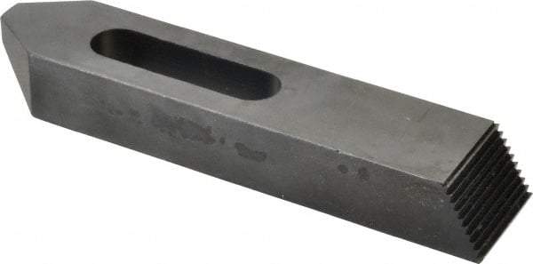 Jergens - 3/4" Stud, Low Carbon Steel, Plain Strap Clamp - 2-1/4" Travel, 8" OAL x 1-3/4" Wide x 1-1/8" High, Black Oxide Finish, Tapered Nose - Industrial Tool & Supply