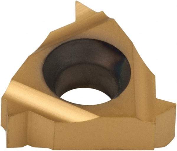 Carmex - 11IR Internal Right Hand 18 NPT Laydown Threading Insert - Grade P25C, TiN Coated Carbide - Industrial Tool & Supply