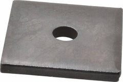 Gibraltar - 3/8" Bolt, 2" Square, Black Oxide Finish, Case Hardened Steel Square Flat Washer - 7/16" ID, 1/4" Thick - Industrial Tool & Supply