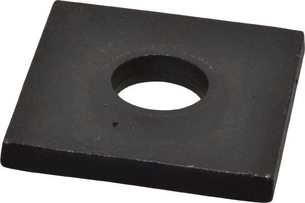 Gibraltar - 5/8" Bolt, 2" Square, Black Oxide Finish, Steel Square Flat Washer - 11/16" ID, 1/4" Thick - Industrial Tool & Supply