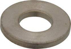 Gibraltar - 1/2" Screw, Grade 12L14 Case Hardened Steel Standard Flat Washer - 17/32" ID x 1-1/8" OD, 1/8" Thick, Nickel-Plated Finish - Industrial Tool & Supply