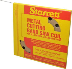 Starrett - 1/8" x 100' x 0.025" Carbon Steel Band Saw Blade Coil Stock - 18 TPI, Toothed Edge, Straight Form, Raker Set, Flexible Back, No Rake Angle, Constant Pitch, Contour Cutting - Industrial Tool & Supply